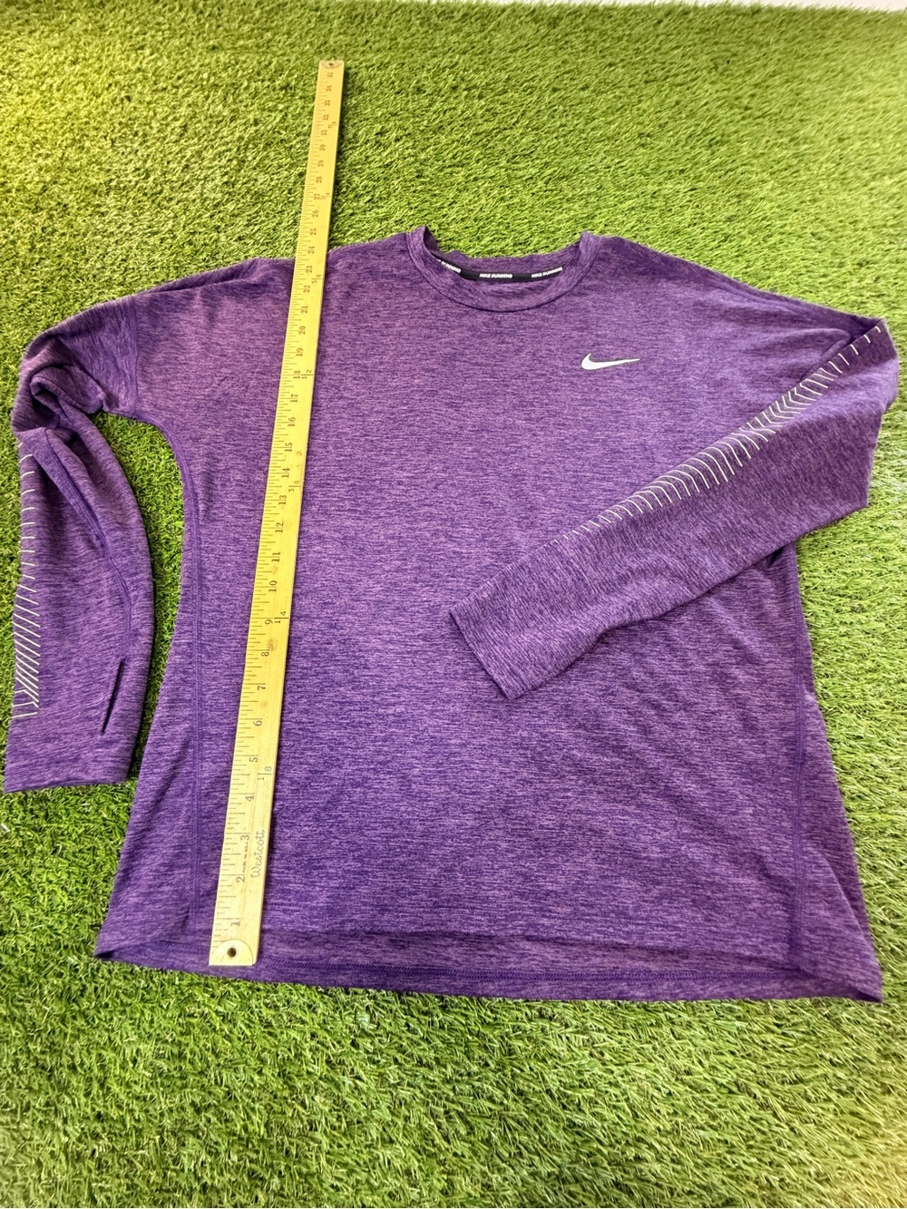 Nike Purple Heather Long Sleeve Performance Top